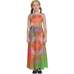 Faded Consciousness Kids  Satin Sleeveless Maxi Dress