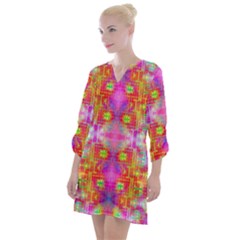 Fractaling Open Neck Shift Dress by Thespacecampers