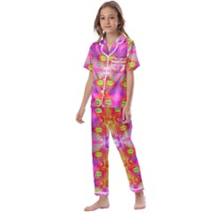 Fractaling Kids  Satin Short Sleeve Pajamas Set