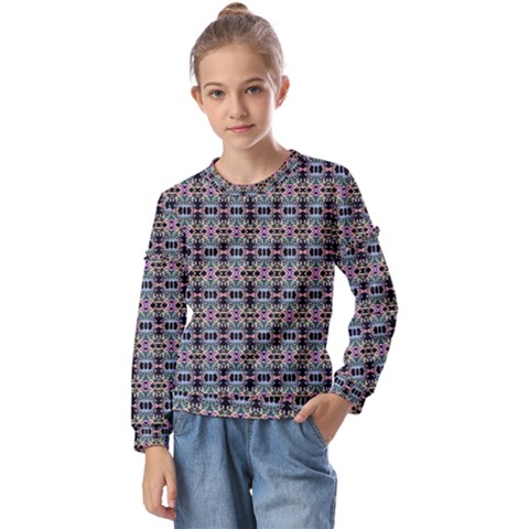 Geoshine Kids  Long Sleeve Tee With Frill  by Thespacecampers