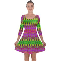 Groovy Godess Quarter Sleeve Skater Dress by Thespacecampers