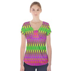 Groovy Godess Short Sleeve Front Detail Top by Thespacecampers