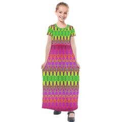 Groovy Godess Kids  Short Sleeve Maxi Dress by Thespacecampers