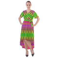 Groovy Godess Front Wrap High Low Dress by Thespacecampers