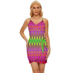 Groovy Godess Wrap Tie Front Dress