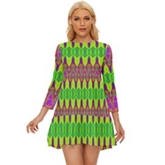 Groovy Godess Long Sleeve Babydoll Dress