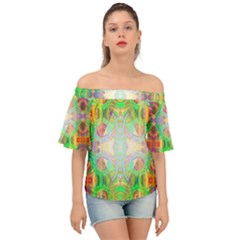 Art In Space Off Shoulder Short Sleeve Top