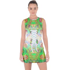 Art In Space Lace Up Front Bodycon Dress by Thespacecampers