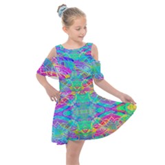 Experimental Dreams Kids  Shoulder Cutout Chiffon Dress by Thespacecampers