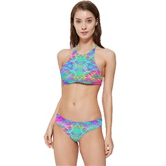 Experimental Dreams Banded Triangle Bikini Set