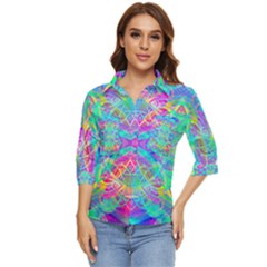 Experimental Dreams Women s Quarter Sleeve Pocket Shirt