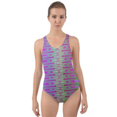 Glitch Machine Cut-out Back One Piece Swimsuit by Thespacecampers