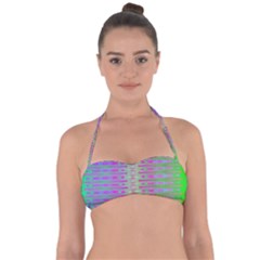 Glitch Machine Halter Bandeau Bikini Top by Thespacecampers