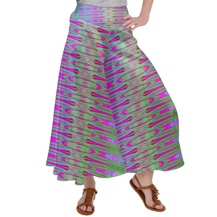 Glitch Machine Satin Palazzo Pants