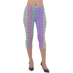 Glitch Machine Lightweight Velour Capri Leggings  by Thespacecampers