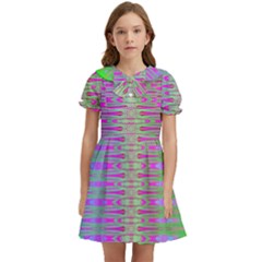 Glitch Machine Kids  Bow Tie Puff Sleeve Dress