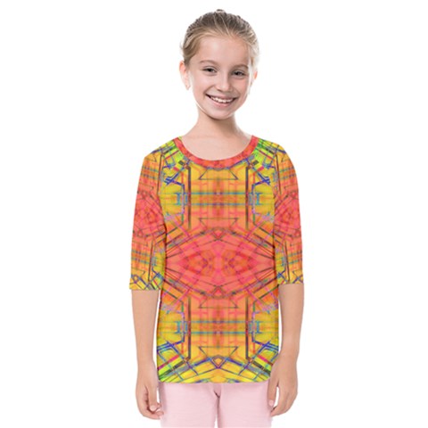 Hexafusion Kids  Quarter Sleeve Raglan Tee by Thespacecampers