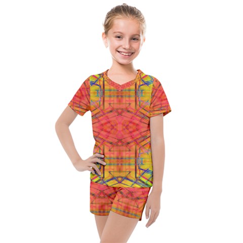 Hexafusion Kids  Mesh Tee And Shorts Set by Thespacecampers