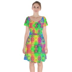 Higher Love Short Sleeve Bardot Dress by Thespacecampers