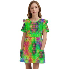 Higher Love Kids  Frilly Sleeves Pocket Dress by Thespacecampers