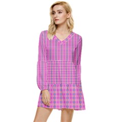 Higher Self Tiered Long Sleeve Mini Dress