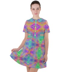 Hippie Dippie Short Sleeve Shoulder Cut Out Dress  by Thespacecampers