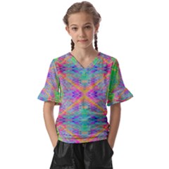 Hippie Dippie Kids  V-neck Horn Sleeve Blouse