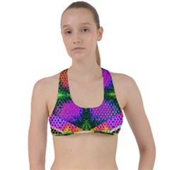 Honeycomb High Criss Cross Racerback Sports Bra by Thespacecampers