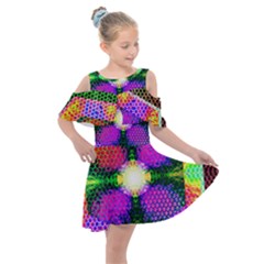 Honeycomb High Kids  Shoulder Cutout Chiffon Dress by Thespacecampers