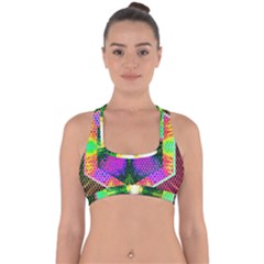 Honeycomb High Cross Back Hipster Bikini Top  by Thespacecampers