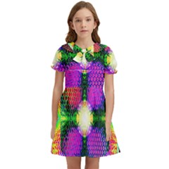 Honeycomb High Kids  Bow Tie Puff Sleeve Dress