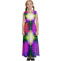 Honeycomb High Kids  Satin Sleeveless Maxi Dress