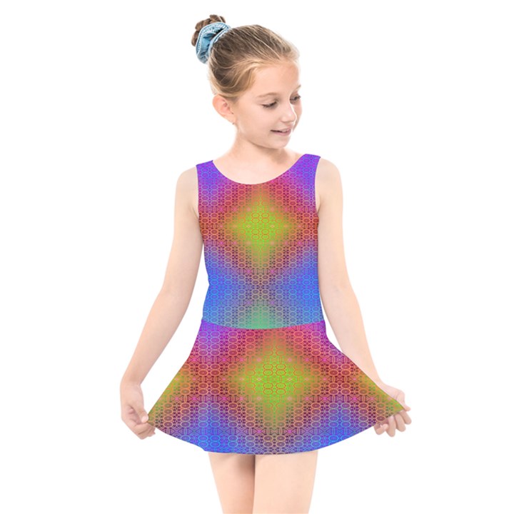 Infinite Connections Kids  Skater Dress Swimsuit