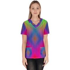 Intoxicating Rainbows Women s V-neck Scrub Top by Thespacecampers