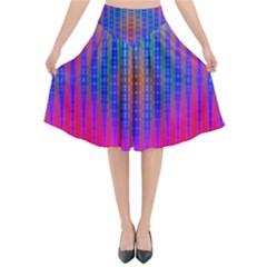 Intoxicating Rainbows Flared Midi Skirt by Thespacecampers