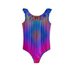 Intoxicating Rainbows Kids  Frill Swimsuit by Thespacecampers