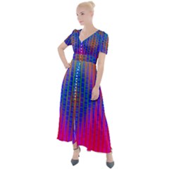 Intoxicating Rainbows Button Up Short Sleeve Maxi Dress by Thespacecampers