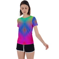 Intoxicating Rainbows Back Circle Cutout Sports Tee by Thespacecampers