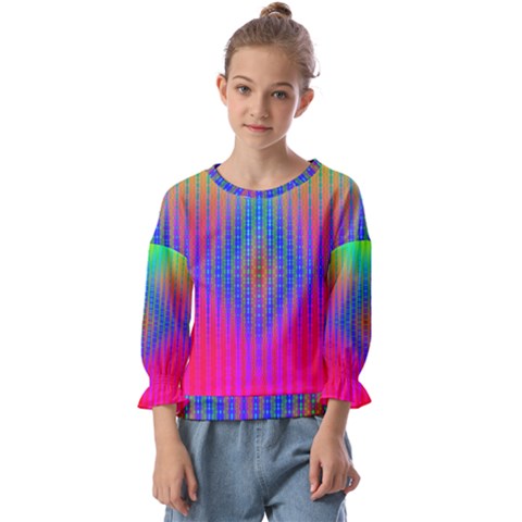 Intoxicating Rainbows Kids  Cuff Sleeve Top by Thespacecampers