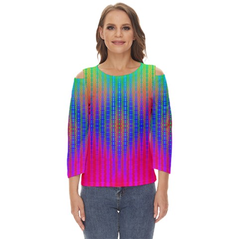 Intoxicating Rainbows Cut Out Wide Sleeve Top by Thespacecampers