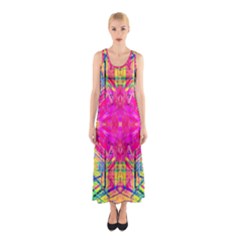 Kaleidoscopic Fun Sleeveless Maxi Dress by Thespacecampers