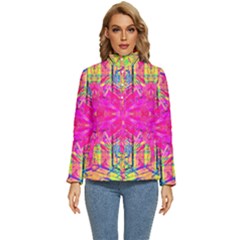 Kaleidoscopic Fun Women s Puffer Bubble Jacket Coat