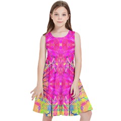 Kaleidoscopic Fun Kids  Skater Dress by Thespacecampers