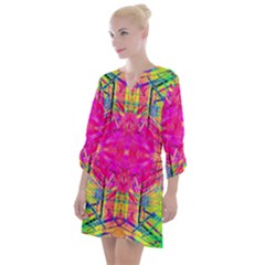 Kaleidoscopic Fun Open Neck Shift Dress by Thespacecampers