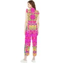 Kaleidoscopic Fun Women s Frill Top Chiffon Jumpsuit View2