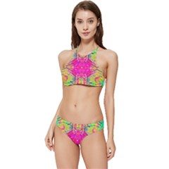 Kaleidoscopic Fun Banded Triangle Bikini Set