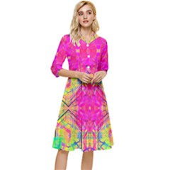 Kaleidoscopic Fun Classy Knee Length Dress