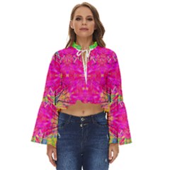 Kaleidoscopic Fun Boho Long Bell Sleeve Top