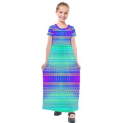 Liquid Lens Kids  Short Sleeve Maxi Dress by Thespacecampers