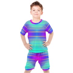 Liquid Lens Kids  Tee And Shorts Set by Thespacecampers